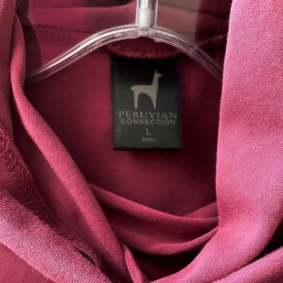 Peruvian Connection Pima Cotton Extreme T-Neck Stretch Turtleneck Top Size L - Picture 12 of 13